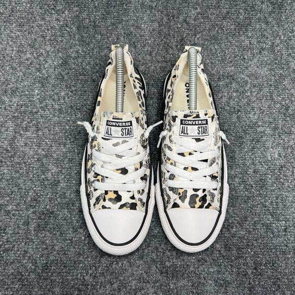 Converse Shoreline Shoes Women's 7 White Cheetah Print Chuck Taylor All Star Low - Picture 3 of 11